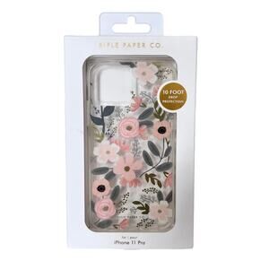 Rifle Paper Co iPhone 11 Pro Phone Case Floral Clear 10FT Drop Protection NWT